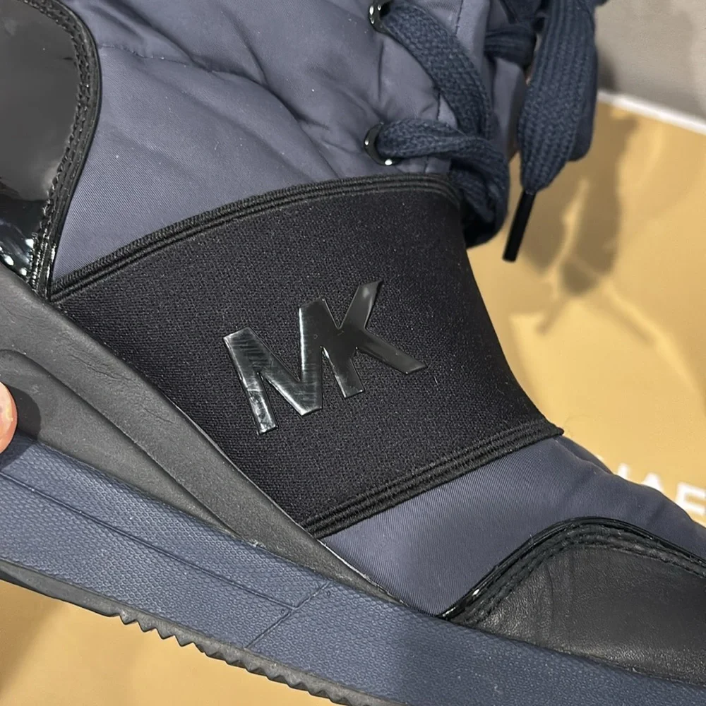Michael Kors MK Shay Boot Navy Blue Admiral Winter Sneaker Boots sz 9.5 #14